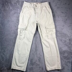 Vintage Levi's Loose Straight Cargo Pants Men's 30x32 Beige Utility Workwear